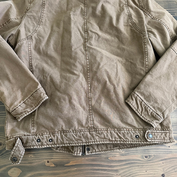 Men's Levi Strauss & Co. Tan Cotton Jacket Size L – Corduroy Collar Quilte - Picture 8 of 12